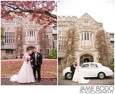 bride groom skylands castle car