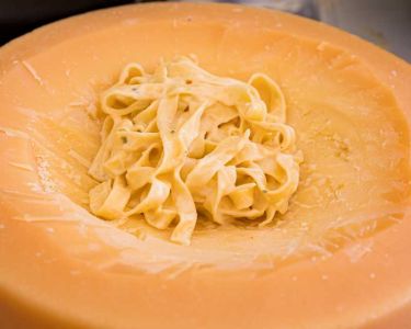 Pasta-In-Cheese-Wheel