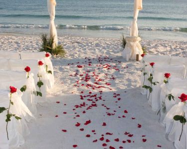 roses-on-walkway-on-beach-at-sunset